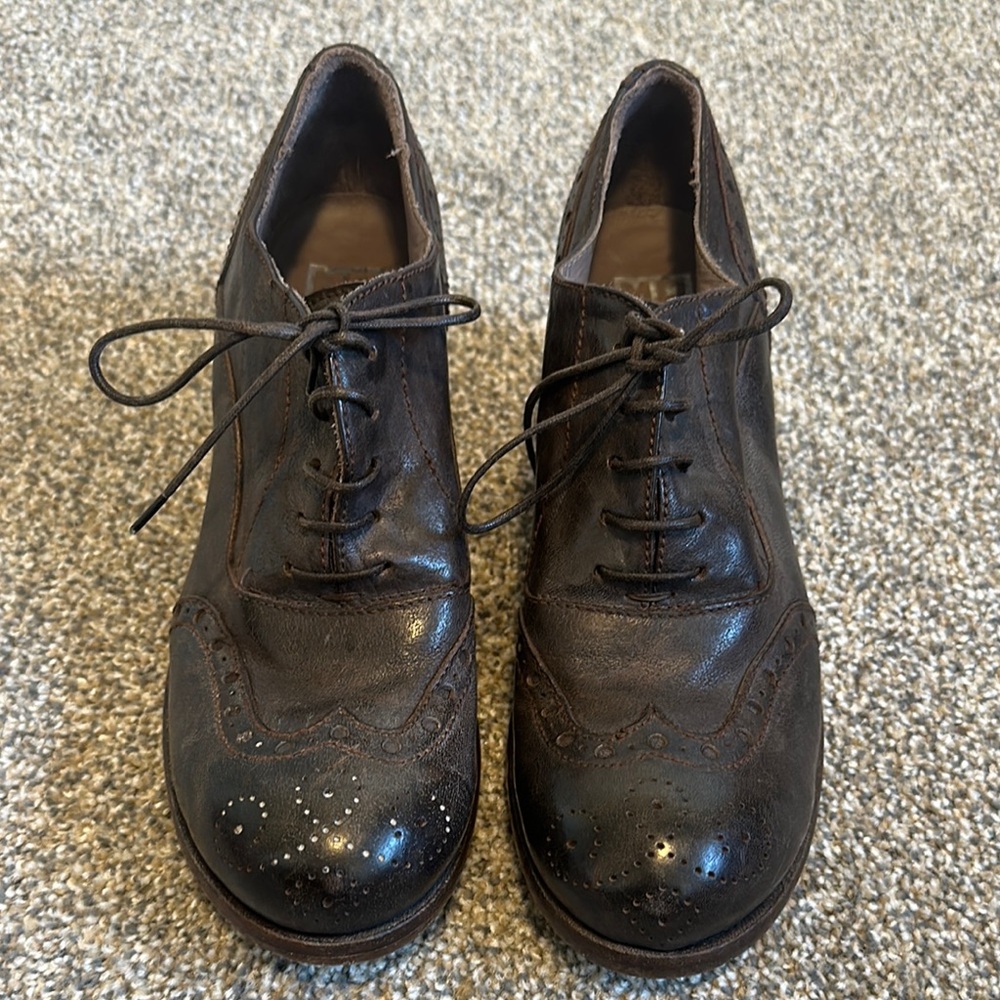 Brown Leather Oxford Shoes